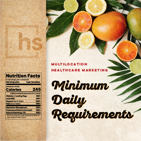 Multilocation Healthcare Marketing: Minimum Daily Requirements