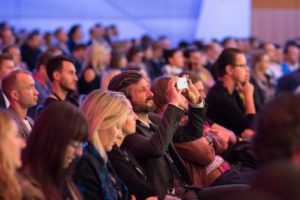 photo of audience at a healthcare marketing conference