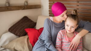 female cancer patient with daughter