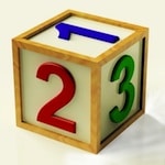 cube with numbers 1 through 6