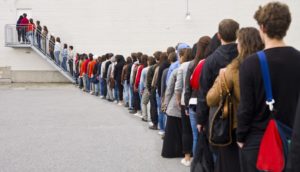 a line of people out the door