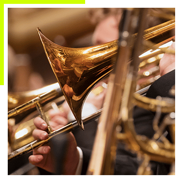 Square image of brass instruments