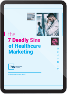 Book cover for The 7 Deadly Sins of Healthcare Marketing